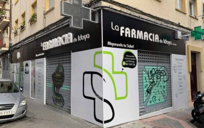 Rotulación fachada farmacia IDOYA Madrid